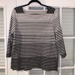 Talbots Striped 3/4 Sleeve Top, size Large